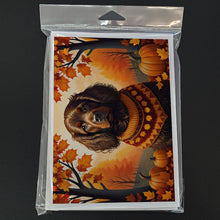 Load image into Gallery viewer, Boykin Spaniel Fall Greeting Cards -  Blank Note Cards – 8-Pack of Artist-Designed Cards with Envelopes