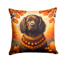 Load image into Gallery viewer, Boykin Spaniel Fall Fabric Decorative Pillow