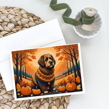 Load image into Gallery viewer, Briard Fall Greeting Cards -  Blank Note Cards – 8-Pack of Artist-Designed Cards with Envelopes
