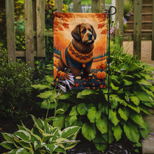Load image into Gallery viewer, Briard Fall Garden Flag – Dog Surrounded by Pumpkins &amp; Autumn Leaves
