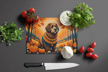 Load image into Gallery viewer, Briard Fall Glass Cutting Boards – Durable, Decorative Kitchen Art Large