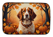 Load image into Gallery viewer, Brittany Spaniel Fall Dish Drying Mat
