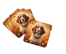Load image into Gallery viewer, Brittany Spaniel Fall Foam Coaster