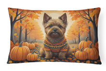 Load image into Gallery viewer, Cairn Terrier Fall Fabric Decorative Pillow