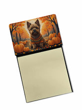 Load image into Gallery viewer, Cairn Terrier Fall Sticky Note Holder- Refiilable Desk Accessory Note Pad