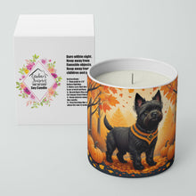 Load image into Gallery viewer, Black Cairn Terrier Fall Decorative Soy Candle