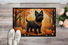 Load image into Gallery viewer, Black Cairn Terrier Fall Doormat - 24x36 Decorative Floor Mat – Indoor/Outdoor Rug with Artistic Flair