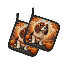 Load image into Gallery viewer, Cavalier Spaniel Fall Pot Holders - Set of 2 Decorative Kitchen Helpers | Made in the USA