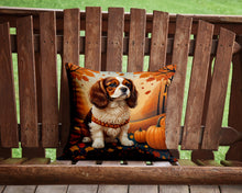 Load image into Gallery viewer, Cavalier Spaniel Fall Throw Pillow - 14x14 Decorative Pillow – Art for Your Home &amp; Patio
