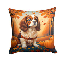Load image into Gallery viewer, Cavalier Spaniel Fall Throw Pillow - 14x14 Decorative Pillow – Art for Your Home &amp; Patio