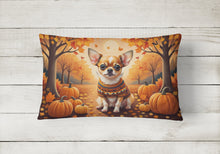 Load image into Gallery viewer, Chihuahua Fall Fabric Decorative Pillow