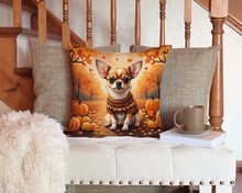 Load image into Gallery viewer, Chihuahua Fall Throw Pillow - 14x14 Decorative Pillow – Art for Your Home &amp; Patio
