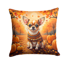 Load image into Gallery viewer, Chihuahua Fall Fabric Decorative Pillow