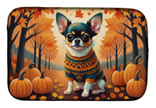 Load image into Gallery viewer, Tricolor Chihuahua Fall Dish Drying Mat
