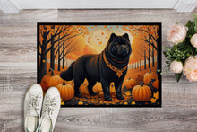 Load image into Gallery viewer, Black Chow Chow Fall Doormat -  18x27 Decorative Floor Mat – Indoor/Outdoor Rug