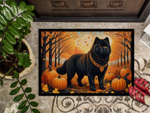 Load image into Gallery viewer, Black Chow Chow Fall Doormat -  18x27 Decorative Floor Mat – Indoor/Outdoor Rug