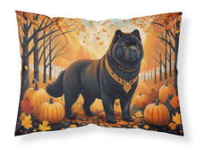 Load image into Gallery viewer, Black Chow Chow Fall Fabric Standard Pillowcase – Artistic Decorative Front, White Back