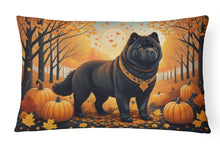Load image into Gallery viewer, Black Chow Chow Fall Fabric Decorative Pillow