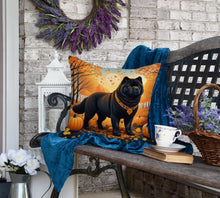Load image into Gallery viewer, Black Chow Chow Fall Fabric Decorative Pillow