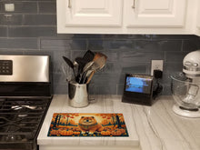 Load image into Gallery viewer, Chow Chow Fall Glass Cutting Boards – Durable, Decorative Kitchen Art Large