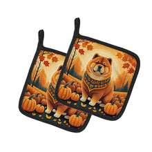 Load image into Gallery viewer, Chow Chow Fall Pot Holders - Set of 2 Decorative Kitchen Helpers | Made in the USA