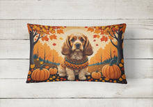 Load image into Gallery viewer, Cocker Spaniel Fall Fabric Decorative Pillow