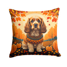 Load image into Gallery viewer, Cocker Spaniel Fall Fabric Decorative Pillow