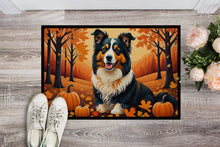 Load image into Gallery viewer, Collie Fall Doormat - 24x36 Decorative Floor Mat – Indoor/Outdoor Rug with Artistic Flair