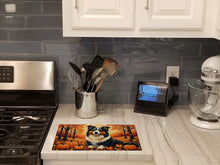 Load image into Gallery viewer, Collie Fall Glass Cutting Boards – Durable, Decorative Kitchen Art Large