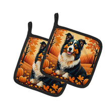 Load image into Gallery viewer, Collie Fall Pot Holders - Set of 2 Decorative Kitchen Helpers | Made in the USA