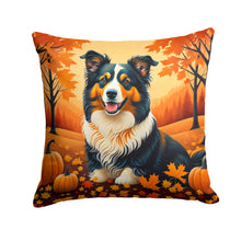 Load image into Gallery viewer, Collie Fall Throw Pillow - 14x14 Decorative Pillow – Art for Your Home &amp; Patio