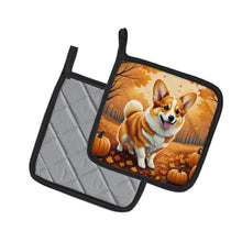 Load image into Gallery viewer, Corgi Fall Pot Holders - Set of 2 Decorative Kitchen Helpers | Made in the USA