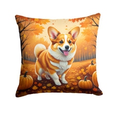 Load image into Gallery viewer, Corgi Fall Throw Pillow - 14x14 Decorative Pillow – Art for Your Home &amp; Patio