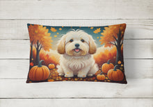 Load image into Gallery viewer, Coton De Tulear Fall Fabric Decorative Pillow