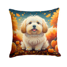Load image into Gallery viewer, Coton De Tulear Fall Throw Pillow - 14x14 Decorative Pillow – Art for Your Home &amp; Patio