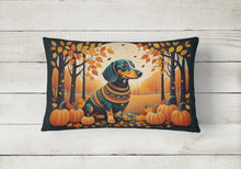 Load image into Gallery viewer, Dachshund Fall Fabric Decorative Pillow