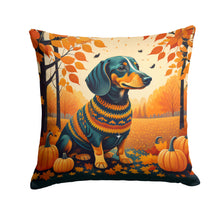 Load image into Gallery viewer, Dachshund Fall Fabric Decorative Pillow