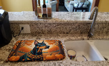 Load image into Gallery viewer, Doberman Pinscher Fall Dish Drying Mat