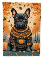 Load image into Gallery viewer, Black French Bulldog Fall House Flag