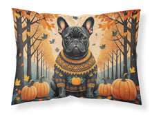 Load image into Gallery viewer, Black French Bulldog Fall Fabric Standard Pillowcase – Artistic Decorative Front, White Back
