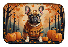 Load image into Gallery viewer, Fawn French Bulldog Fall Dish Drying Mat