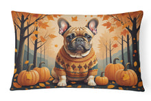 Load image into Gallery viewer, Fawn French Bulldog Fall Fabric Decorative Pillow