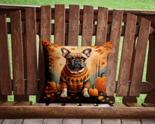 Load image into Gallery viewer, Fawn French Bulldog Fall Throw Pillow - 14x14 Decorative Pillow – Art for Your Home &amp; Patio