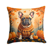 Load image into Gallery viewer, Fawn French Bulldog Fall Throw Pillow - 14x14 Decorative Pillow – Art for Your Home &amp; Patio