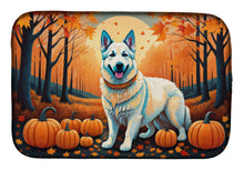 Load image into Gallery viewer, White German Shepherd Fall Dish Drying Mat