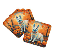 Load image into Gallery viewer, White German Shepherd Fall Foam Coaster