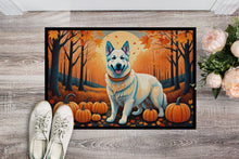 Load image into Gallery viewer, White German Shepherd Fall Doormat -  18x27 Decorative Floor Mat – Indoor/Outdoor Rug