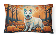 Load image into Gallery viewer, White German Shepherd Fall Fabric Decorative Pillow