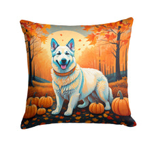Load image into Gallery viewer, White German Shepherd Fall Fabric Decorative Pillow