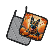 Load image into Gallery viewer, German Shepherd Fall Pot Holders - Set of 2 Decorative Kitchen Helpers | Made in the USA